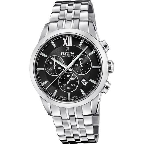 Festina Herren Uhr Swiss Edelstahlarmband silber D2UF20040/4