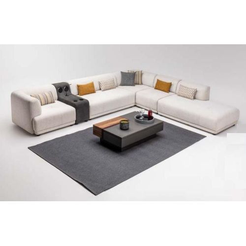 Modulsofa Ecksofa L form Stoffsofa Polstersofa Couch Sofa Beige JVmoebel