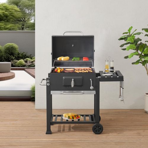 Grillwagen 'Arnad' 105x114x47,5cm Schwarz