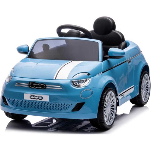Fiat 500 Elektroauto für Kinder Kinderauto Elektrofahrzeuge 2x30W MP3 blau