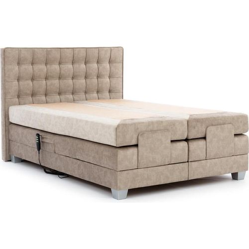 Luxus Schlafzimmer Bett 160x200cm Polsterbett Textil Einrichtung Beige JVmoebel