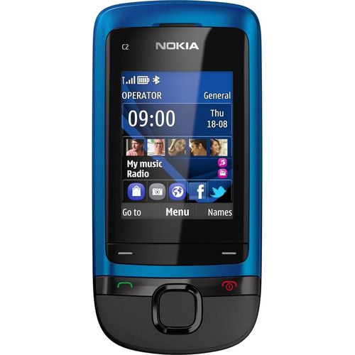 Nokia C2-05 Slider-Handy blau