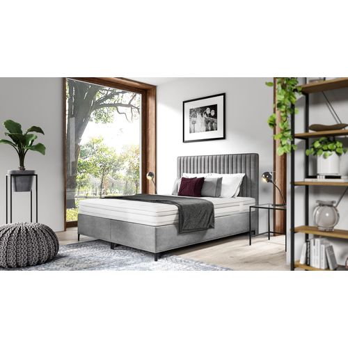 Einrichtung Bett Textil Luxus Design Boxspringbett Schlafzimmer Holz JVmoebel
