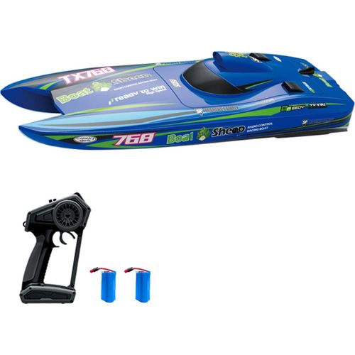 Ferngesteuertes Boot, 2,4 GHz, hohe Geschwindigkeit, 30 km/h, ferngesteuertes Schiff, buerstenloser Turbojet, Schnellboot, RC Boot mit 2 Batterien
