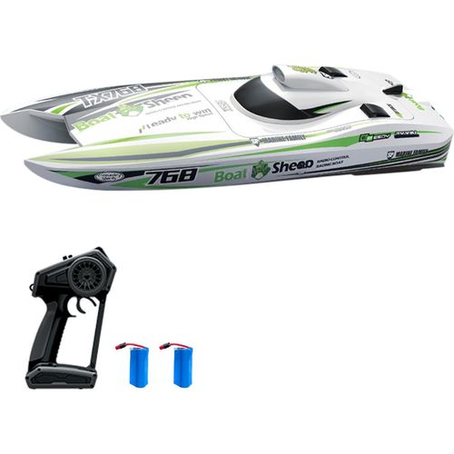 Ferngesteuertes Boot, 2,4 GHz, hohe Geschwindigkeit, 30 km/h, ferngesteuertes Schiff, buerstenloser Turbojet, Schnellboot, RC Boot mit 2 Batterien