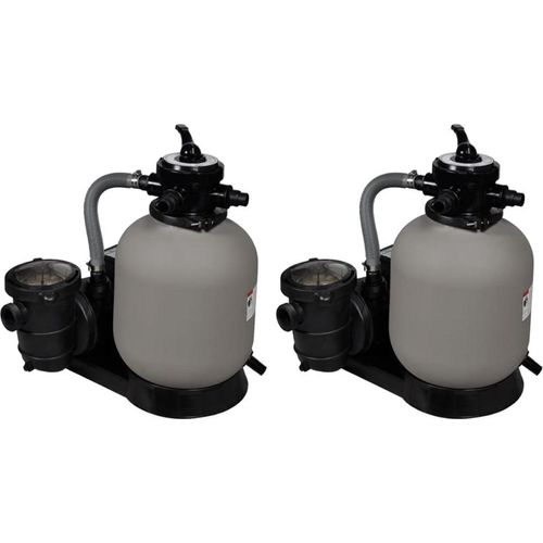 Sandfilterpumpen 2 Stk. 600 W 17.000 L/h , Poolzubehör Design 2024