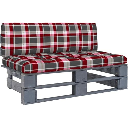 Outdoor-Mittelsofa Paletten Imprägniertes Kiefernholz Grau