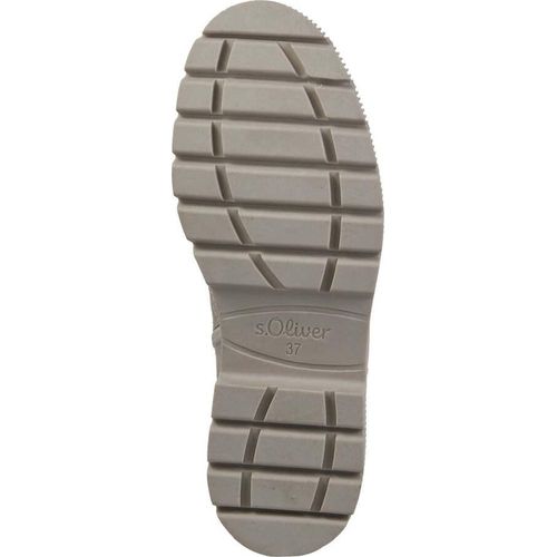 s.Oliver Damen Stiefelette Zierelement Metall Label Markenschriftzug 5-25262-43, Größe:40 EU, Farbe:Beige
