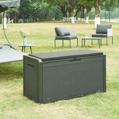 Aufbewahrungsbox 'Atella' 122x54,5x65cm 380L Schwarz