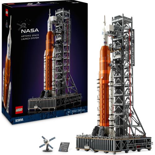 LEGO Icons NASA Artemis Startrampe, Geschenk, Dekoration fürs Wohnzimmer oder Büro, Weihnachtsgeschenk, Bauset für Erwachsene, mit Orion-Raumkapsel und Startrampe, Sammlerstück 10341