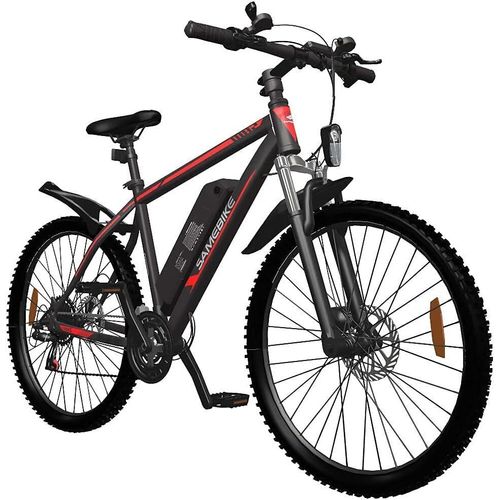 26-Zoll E-Bikes MTB Trekking E-Bikes 21-Gang City E-Bike Schwarz