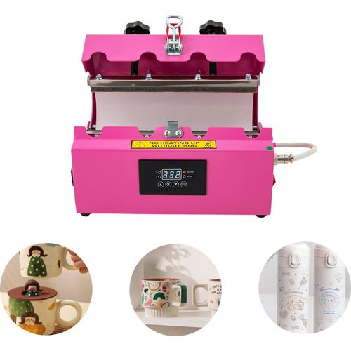 Tumbler-Heißpressmaschine, Upgraded Tumbler Mug Heat Press Machine für 11oz-30oz, Rosa