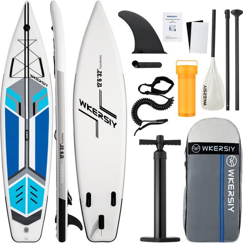 WKERISY Stand Up Paddle Board,SUP Paddle Board Set,aufblasbares Surfbrett + Paddle Surf Board Paddling Paddle Board,380*81*15cm,400lbs Tragfähigkeit