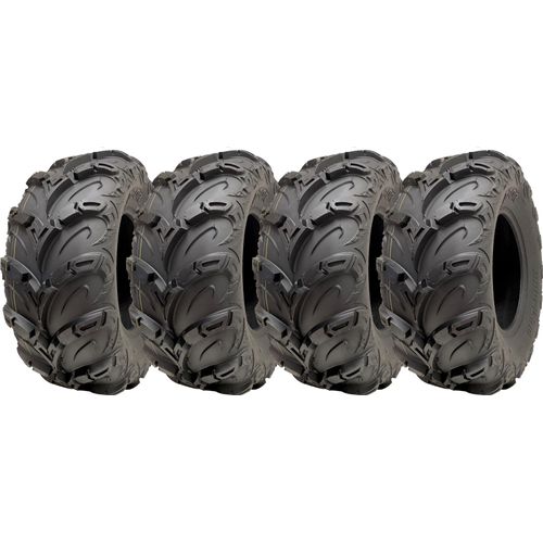 25x10.00-12 ATV Quad Reifen OBOR Mudsling E-Marked Road Legal 200kgs (Satz von 4)