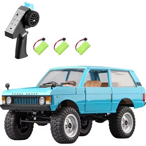 Ferngesteuertes Auto, Massstab 1:12, ferngesteuerter Crawler fuer Kinder und Erwachsene, 2,4 GHz 4WD, wiederaufladbares ferngesteuertes Autospielzeug mit steuerbaren Scheinwerfern, 3 Batterien