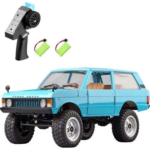 Ferngesteuertes Auto, Massstab 1:12, ferngesteuerter Crawler fuer Kinder und Erwachsene, 2,4 GHz 4WD, wiederaufladbares ferngesteuertes Autospielzeug mit steuerbaren Scheinwerfern, 2 Batterien