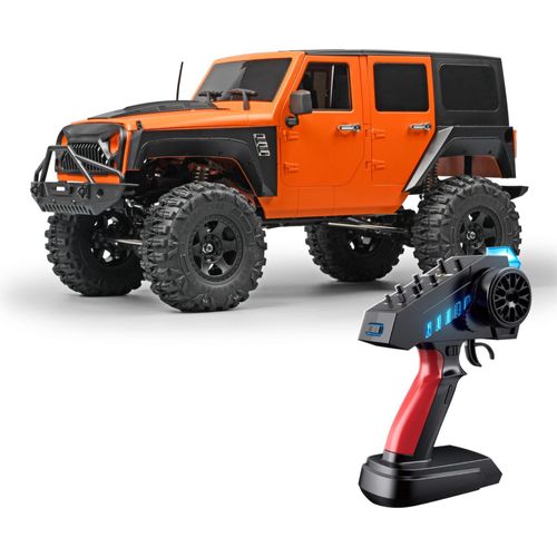 Ferngesteuertes Auto, wiederaufladbarer ferngesteuerter Crawler im Massstab 1:10 fuer Kinder und Erwachsene, 2,4?G 4WD ferngesteuertes Autospielzeug mit steuerbaren Lichtern