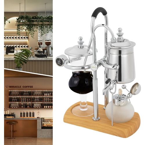 Kaffeemaschine, antike Kaffeekanne, Multifunktional Extraktionswerkzeuge für handgebrühten Kaffee, Silber