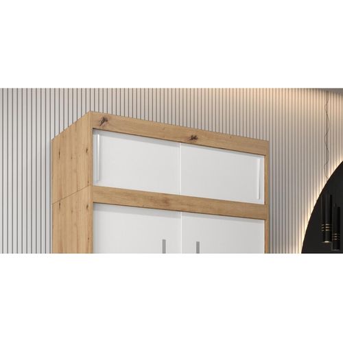 Aufsatz für Kleiderschrank UNI 120 – Artisan-Eiche / Weiß
