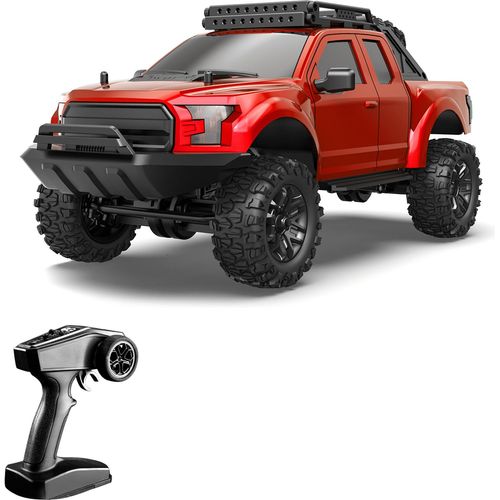 Ferngesteuertes Auto, 1:16 4WD Ferngesteuertes Auto fuer Kinder, Jungen und Maedchen, 2,4 GHz wiederaufladbares Hochgeschwindigkeits-Gelaendefahrzeug, elektrisches Spielzeugauto