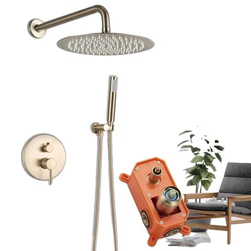 Duscharmatur Set, Einhebel, Messingkonstruktion, 30,48 cm Duschset