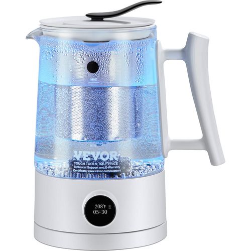 VEVOR Wasserstoff-Wasserkrug-Generator, 1,5 L Wasserstoffgenerator-Wasserkocher mit Großer Kapazität, SPE- und PEM-Technologie, Wasserstoffreicher Wasserionisierer zum Aufbrühen von Kaffee oder Tee
