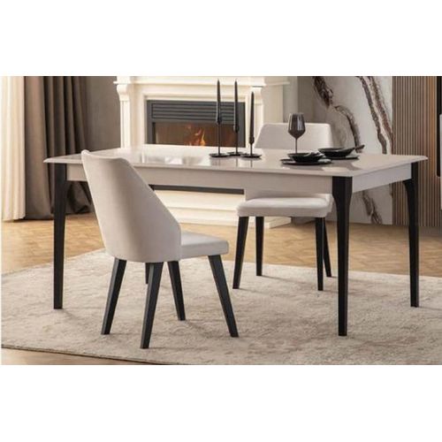 Esszimmertisch Esstisch =Esszimmer Möbel Essecke Holz Weiß JVmoebel