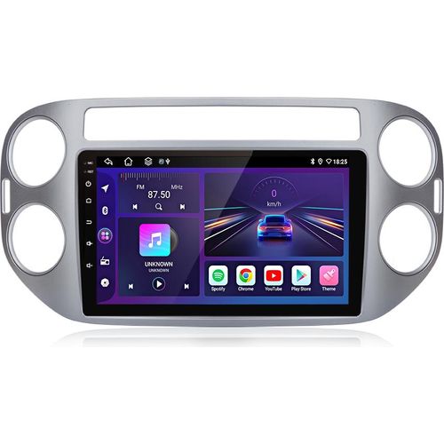 CarPlay Android Auto Autoradio Für VW Tiguan 5N (2007-2016) – Quad-Core Prozessor, 2+32GB, GPS Navi, Bluetooth, Touchscreen