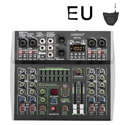 Audio-Mischer, Bluetooth-Konnektivität, 99 DSP-Effekte, AM-AX6 EU