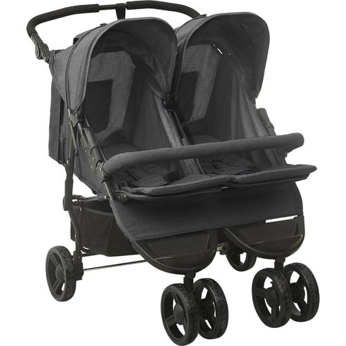 Möbel Geschwisterwagen Anthrazit Stahl - Kombikinderwagen 10242