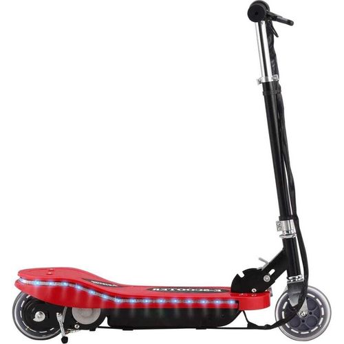Elektroroller mit LED 120 W Rot , Kinderroller Design 2024