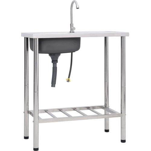 Camping-Spüle mit Wasserhahn Edelstahl , Spülen Design 2024