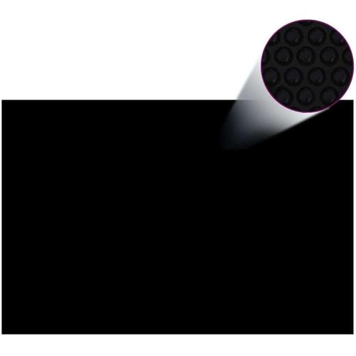 Rechteckige Poolabdeckung 600x400 cm PE Schwarz