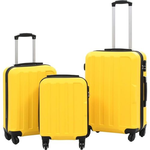 Hartschalen-Trolley-Set 3 Stk. Gelb ABS