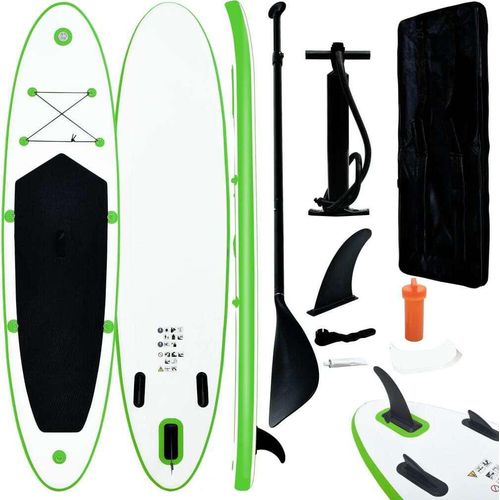 Aufblasbares Stand Up Paddle Board Set Grün und Weiß , Surfbretter Design 2024