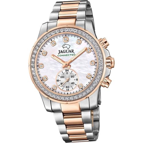 Jaguar Edelstahl Damen Uhr Multifunktion silber rosegold Connected D2UJ981/1