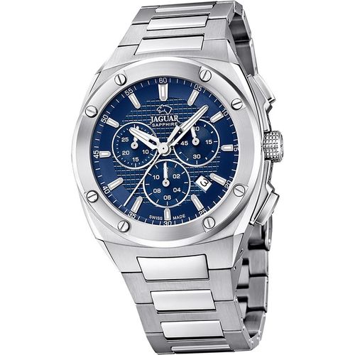 Jaguar Edelstahl Herren Uhr Chronograph Armbanduhr silber Executive D2UJ805/B