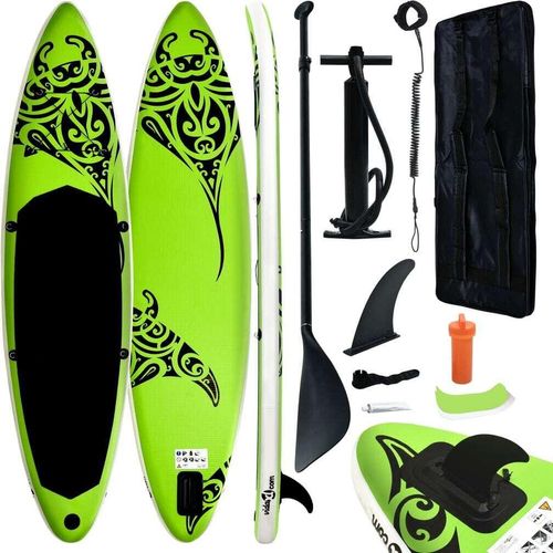 Aufblasbares Stand Up Paddle Board Set 305x76x15 cm Grün , Surfbretter Design 2024
