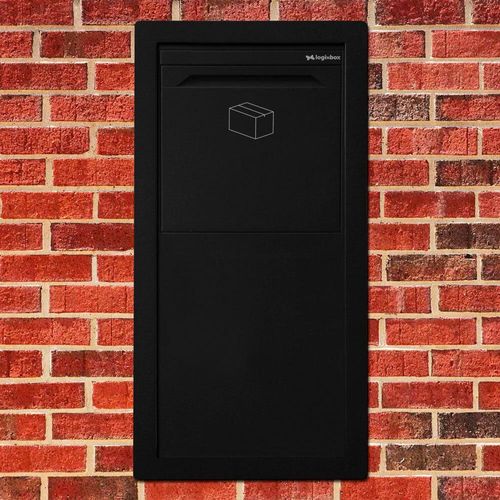 Einbau Paketbox - LOGIXBOX Frontbox Einbau - Rückseitige Entnahme - Schwarz
