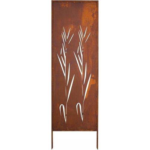 Kapaga - EDELROST SICHTSCHUTZ GARTEN DEKO 160 x 50 CM DECORATIVE STRAUCH METALL