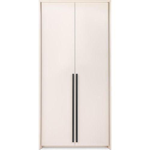 Easy4You Genua Weiß Kleiderschrank 105x215x64,5 cm - Schlafzimmermöbel, Aufbewahrung – Mehrzweckschrank mit Kleiderstange