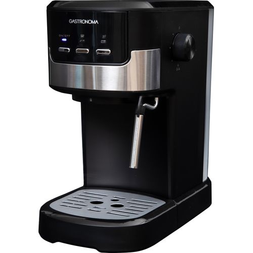 Gastronoma 18110002 - Espressomaschine mit gemahlenem Kaffee und Milchaufschäumer - Kaffeemaschine mit gemahlenen Bohnen - Schwarz
