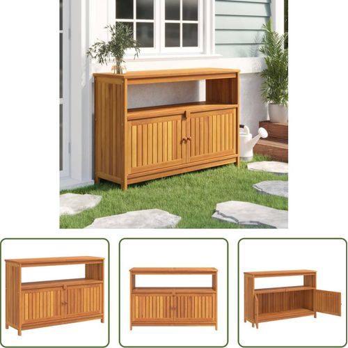 The Living Store Garten-Konsolentisch 110x35x75 cm Massivholz Akazie