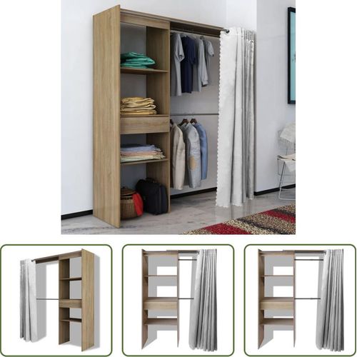 The Living Store Eckschreibtisch 4 Regale Eiche