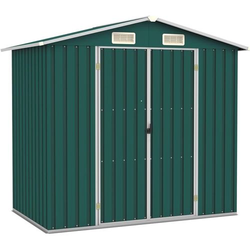 Gerätehaus Grün 205x129x183 cm Verzinkter Stahl