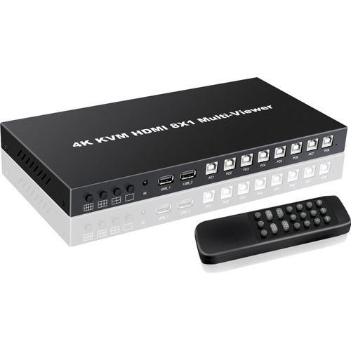 4K HDMI-Kompatibel Splitter 8 In 1 Out Computer Synchronizer mit Fernbedienung 4K 30Hz Switch Box Port expander Unterstuetzung 4K/1080P DVD Player TV PC