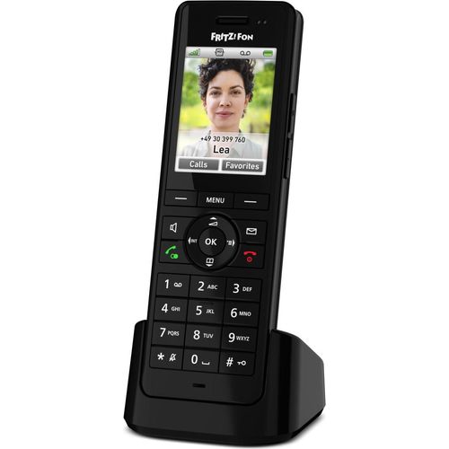 AVM FRITZ!Fon X6 Schwarz Schnurloses DECT-Telefon mit Anrufer-ID und Anrufbeantworter