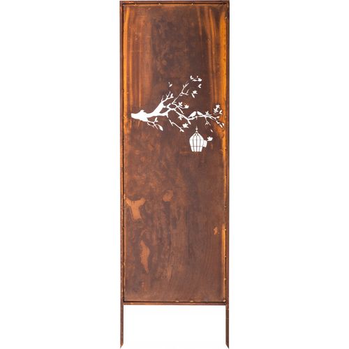 Sichtschutz Metall - 160 cm x 50 cm - Edelrost - Rostoptik Sichtschutz für Garten - Sichtschutzelement - Sichtschutzwand - Gartendekoration Zaun Rost