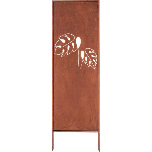 Sichtschutz Metall - 160 cm x 50 cm - Edelrost - Rostoptik Sichtschutz für Garten - Sichtschutzelement - Sichtschutzwand - Gartendekoration Zaun Rost