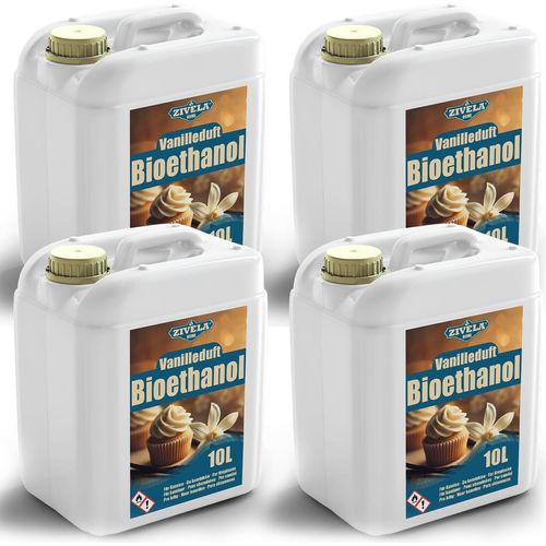 Bioethanol 96,6% 40L |Alkohol Vanilleduft 96,6% 2x20L | Bioethanol für Kamin, Tischkamin, Bioethanol Kamin | Bioethanol Vanilleduft | Saubere Verbrennung, ohne Rauch, lebendige und stabile Flamme